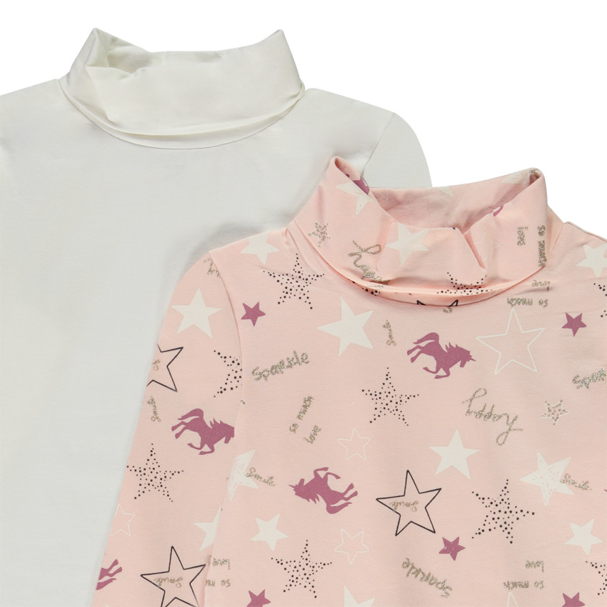 Lot de 2 sous-pulls en jersey pour fille 