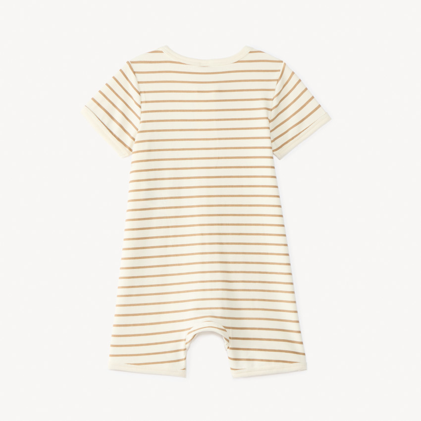 Combishort à rayures print ourson pour bébé garçon 