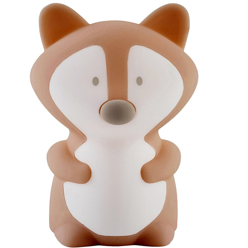 Veilleuse renard en silicone brun 