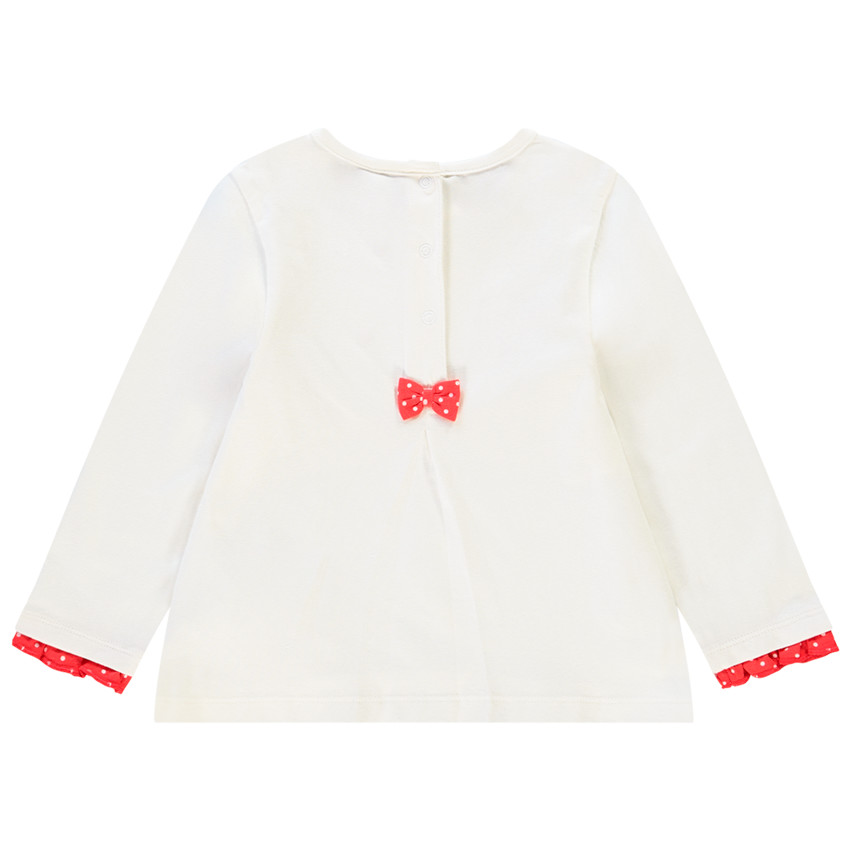 T-shirt manches longues à print chat pour bébé fille 