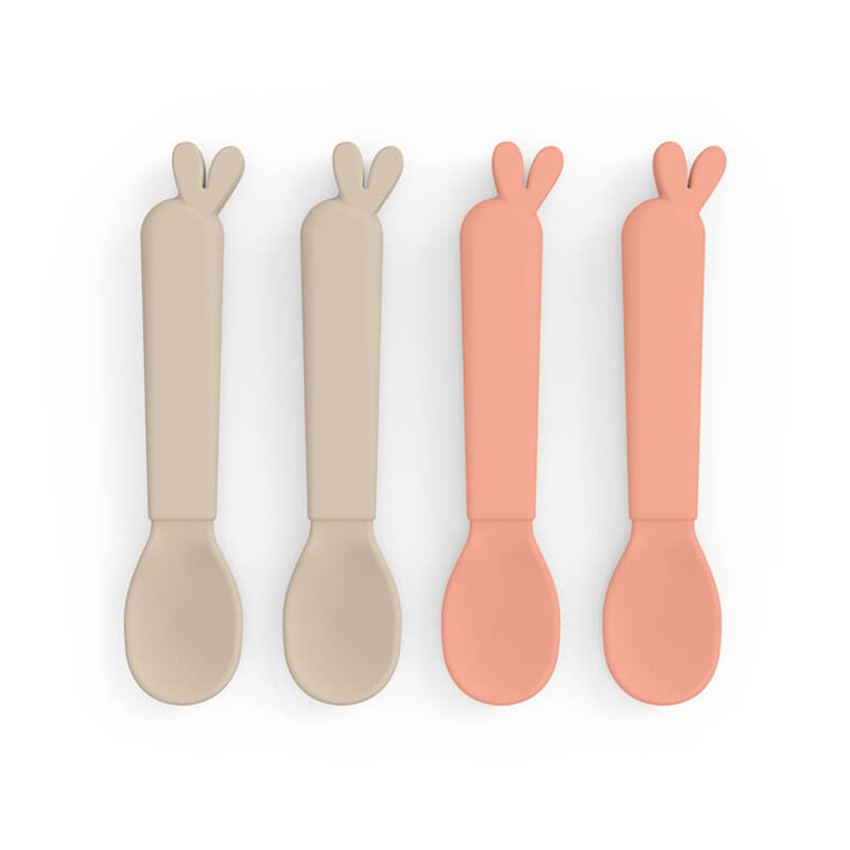 Lot de 4 cuillères Kiddish Lalee sable/corail 
