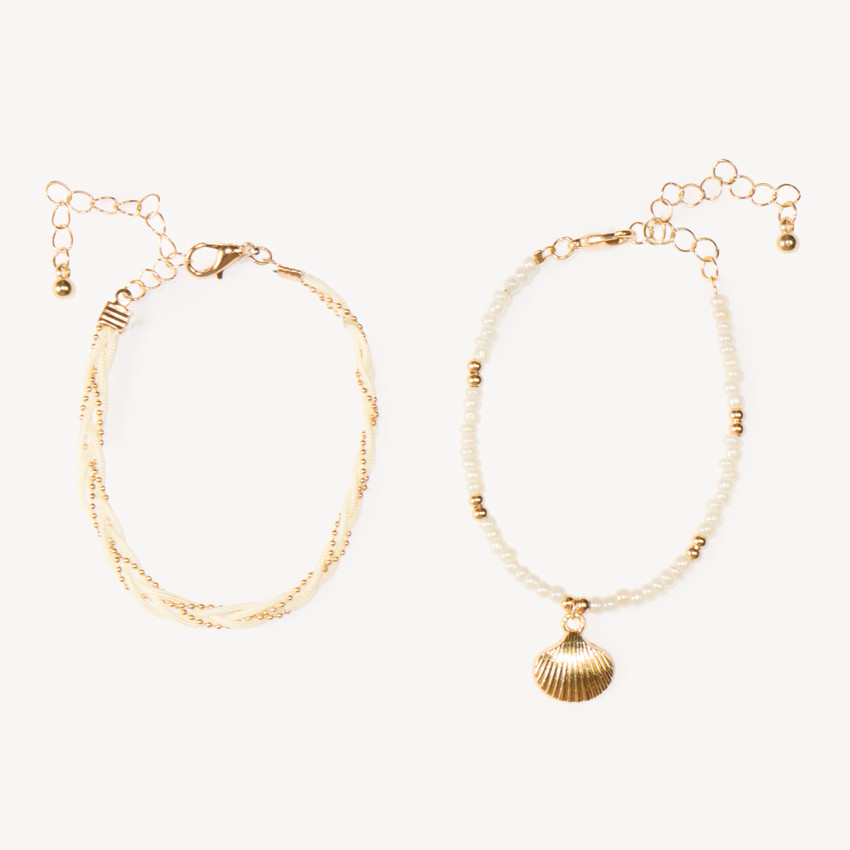 Lot de 2 bracelets en perles pour fille 