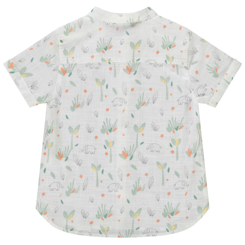 Chemise manches courtes col mao imprimé jungle pour bébé garçon 