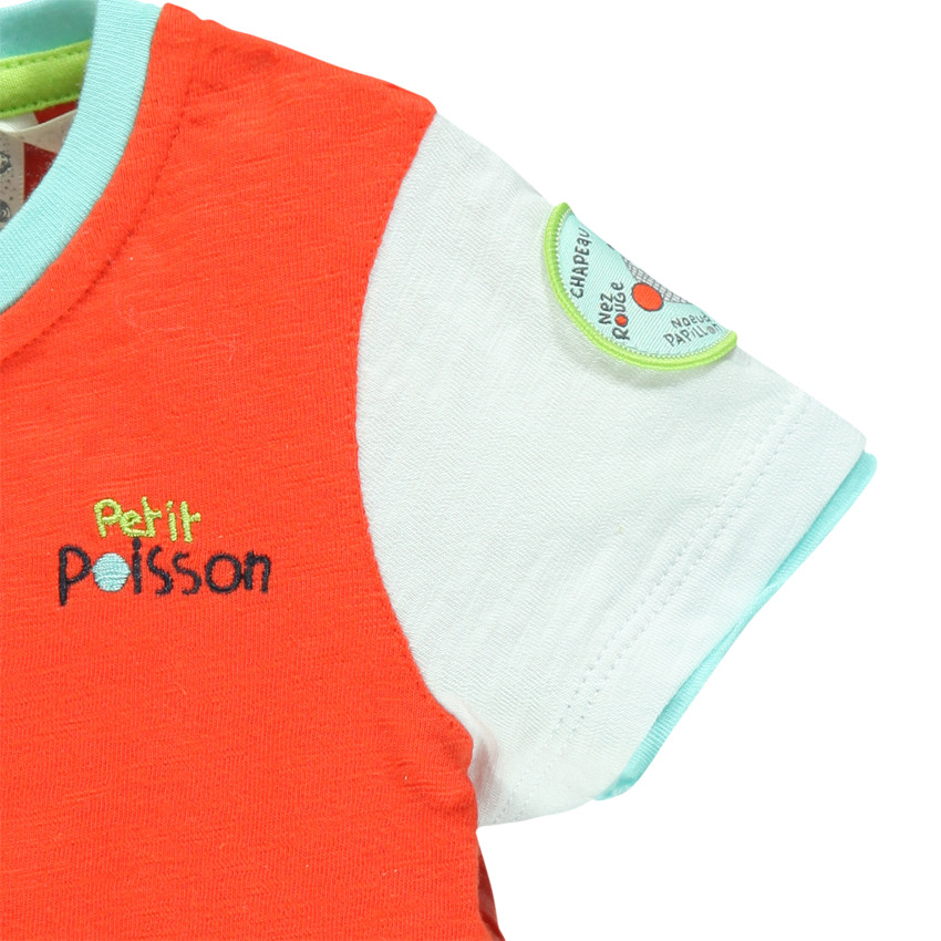 Ensemble tee-shirt manches courtes et salopette 