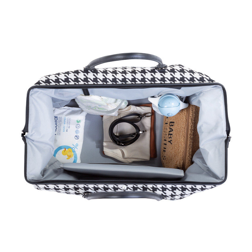 Sac à langer + matelas à langer Mommy Bag pied de poule 