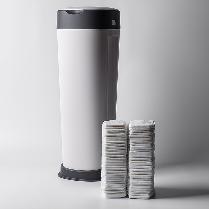 Poubelle à couches Twist & Click XL blanc avec recharge 