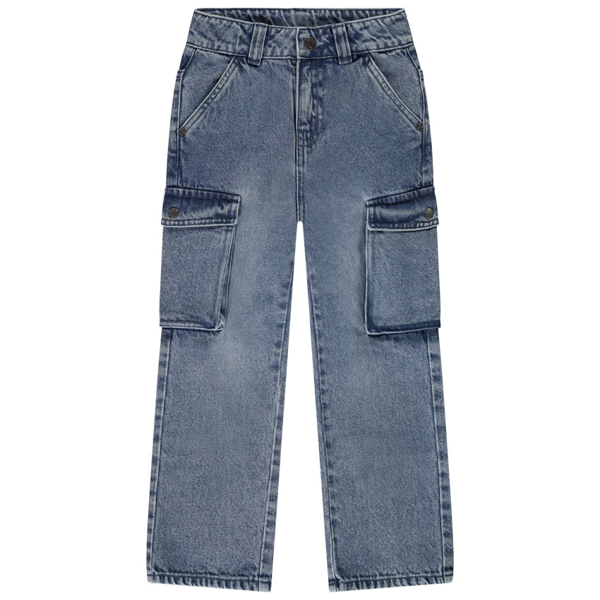 Jean cargo en denim garçon