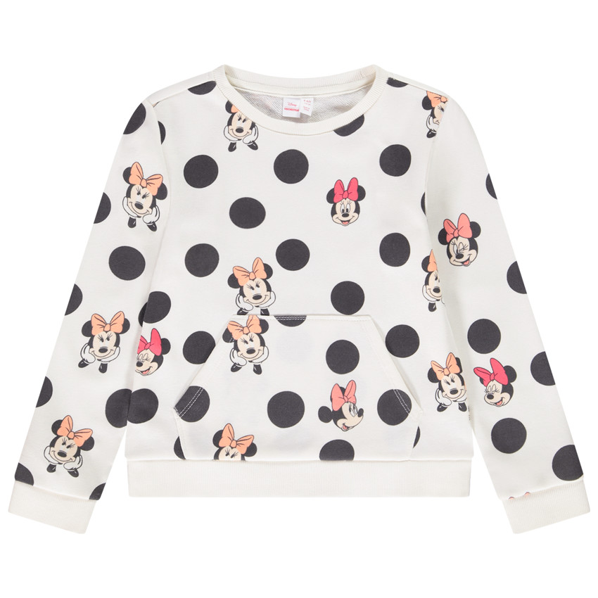 Sweat en molleton imprimé Minnie Disney pour fille 