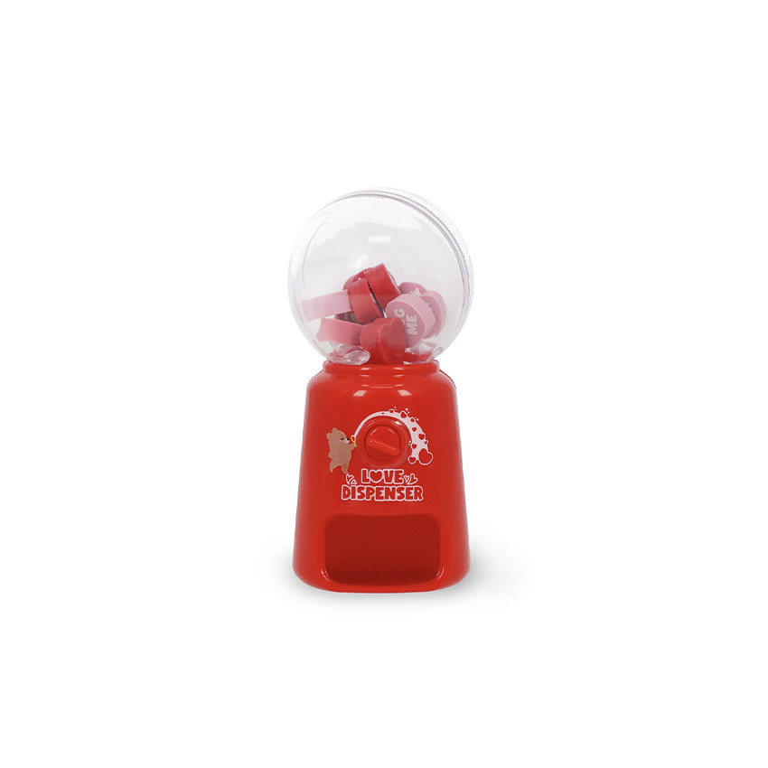 Mini distributeur de gommes en forme de cœur 