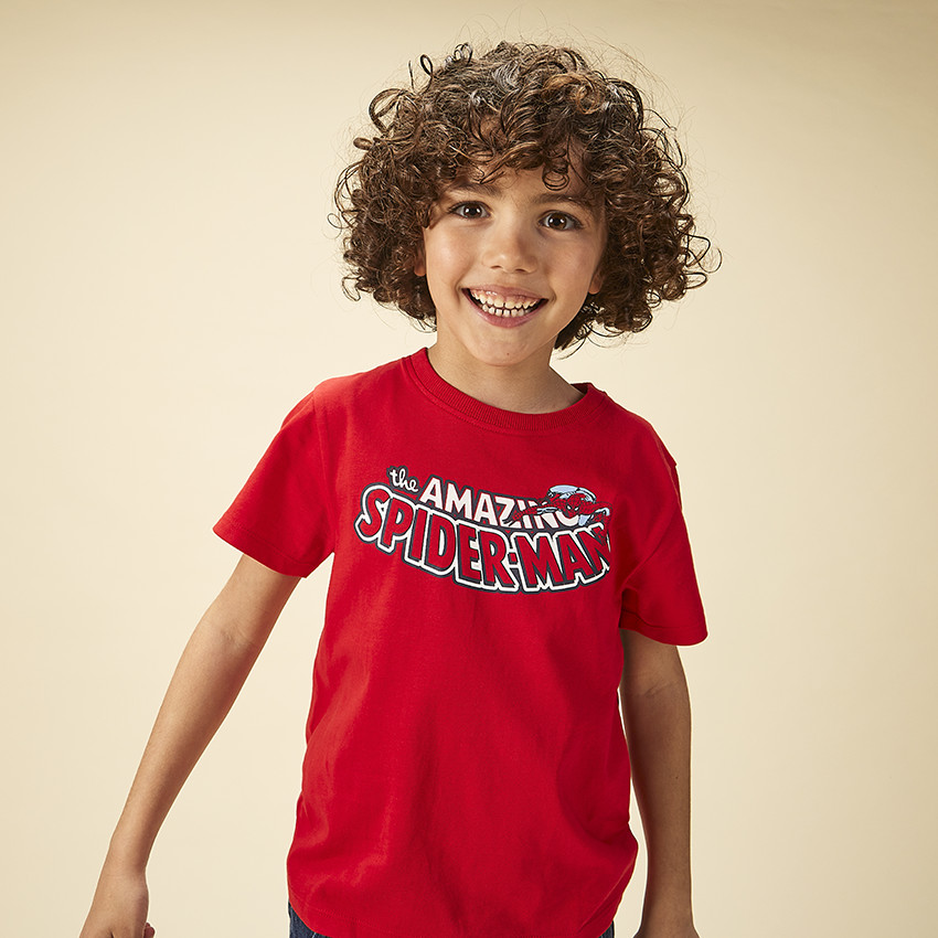 T-shirt manches courtes prints Spider-Man Marvel pour garçon 