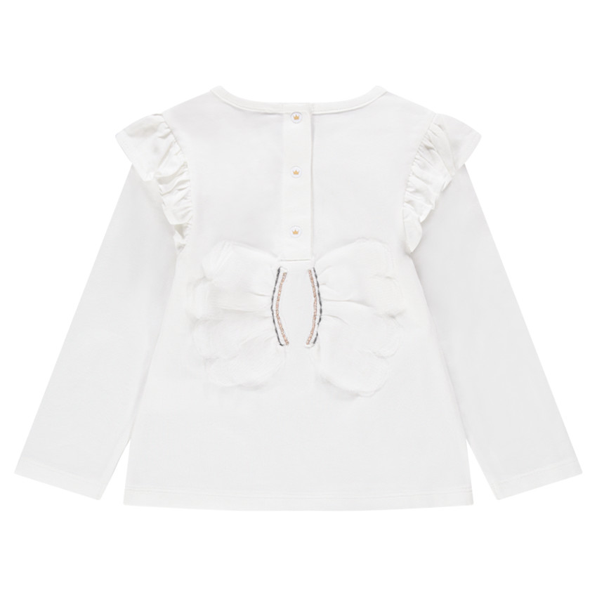 Tee-shirt manches longues volantées avec princesse printée 