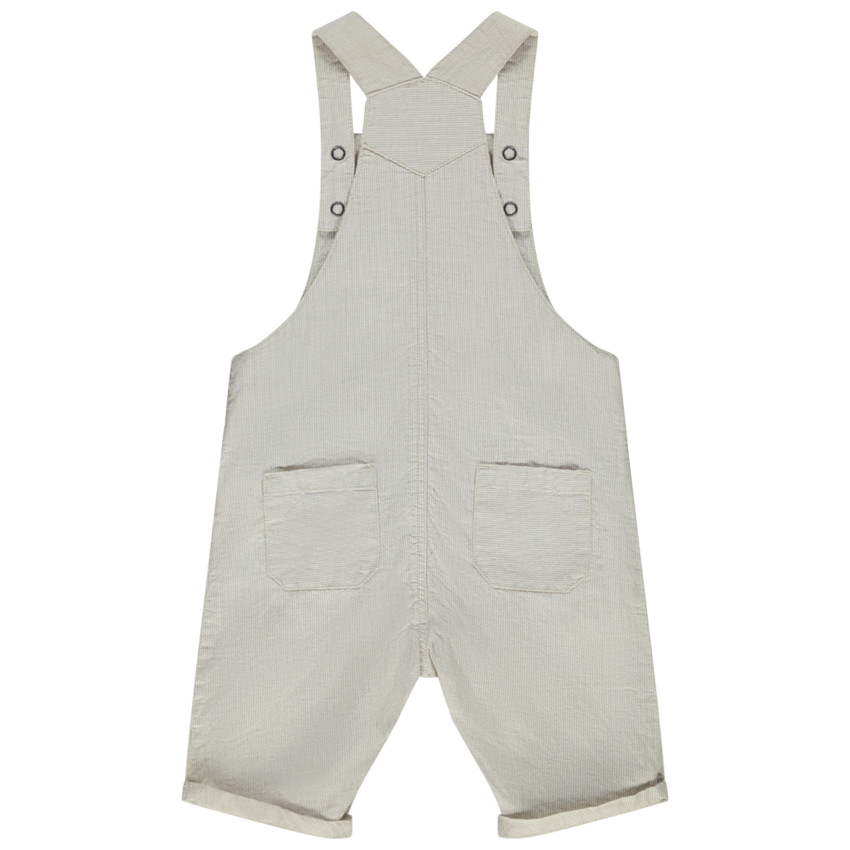 Salopette courte rayée à poches pour bébé garçon 