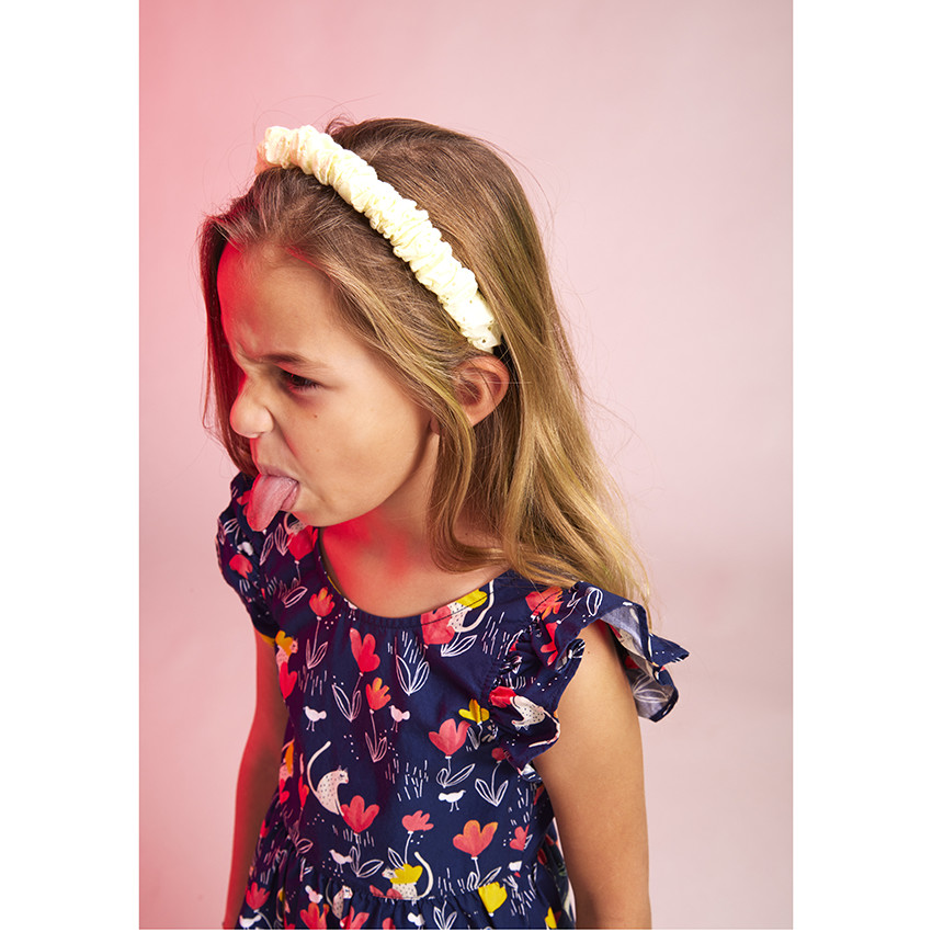 Robe patineuse manches courtes avec dos plongeant pour fille 