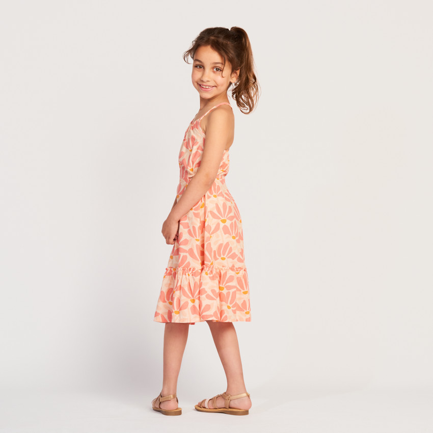Robe ajourée imprimé floral pour fille 