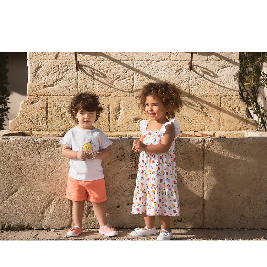 T-shirt manches courtes volantées pour bébé fille 