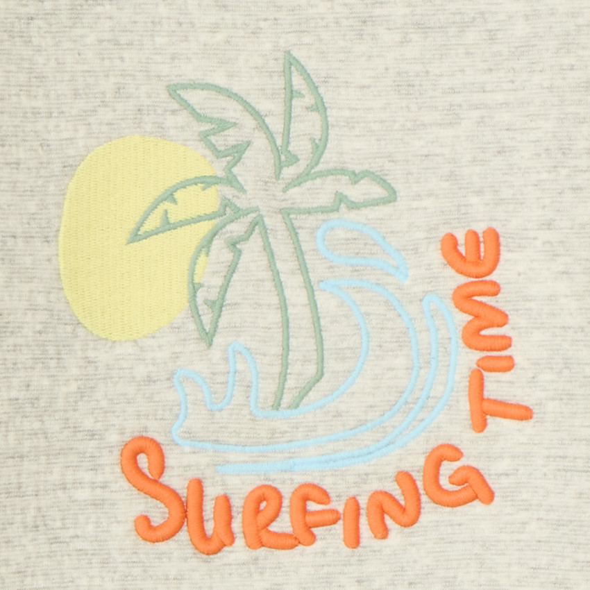 Sweat en molleton broderie surf pour bébé garçon 