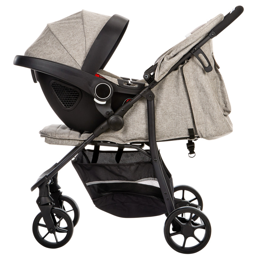 Poussette trio Triade avec siège-auto et nacelle gris - Gris (Babycare) - Image 5