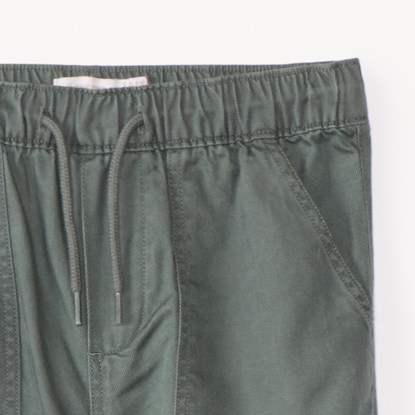 Pantalon jogger en twill uni pour garçon 