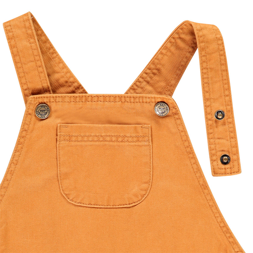 Salopette jaune en toile à poches pour bébé garçon 