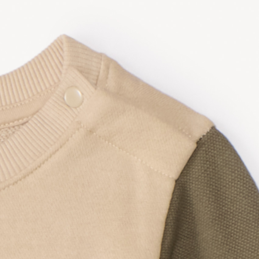 Ensemble jogging bi-matière color block pour bébé garçon 