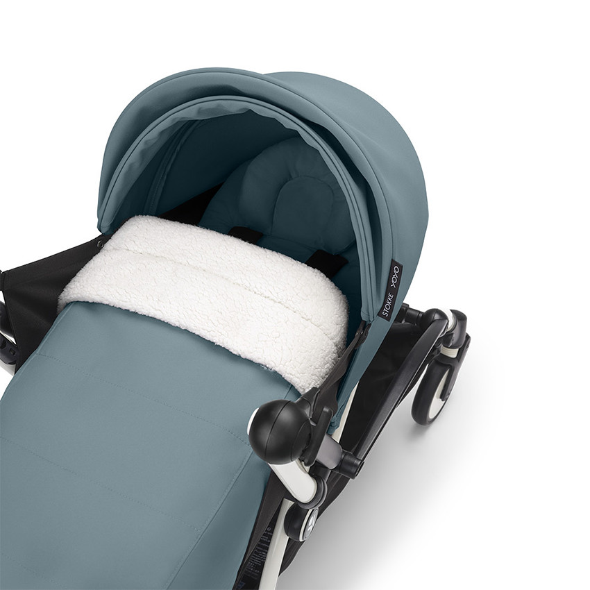 Poussette Stokke® YOYO³ de la naissance à 3 ans - cadre blanc/aqua 