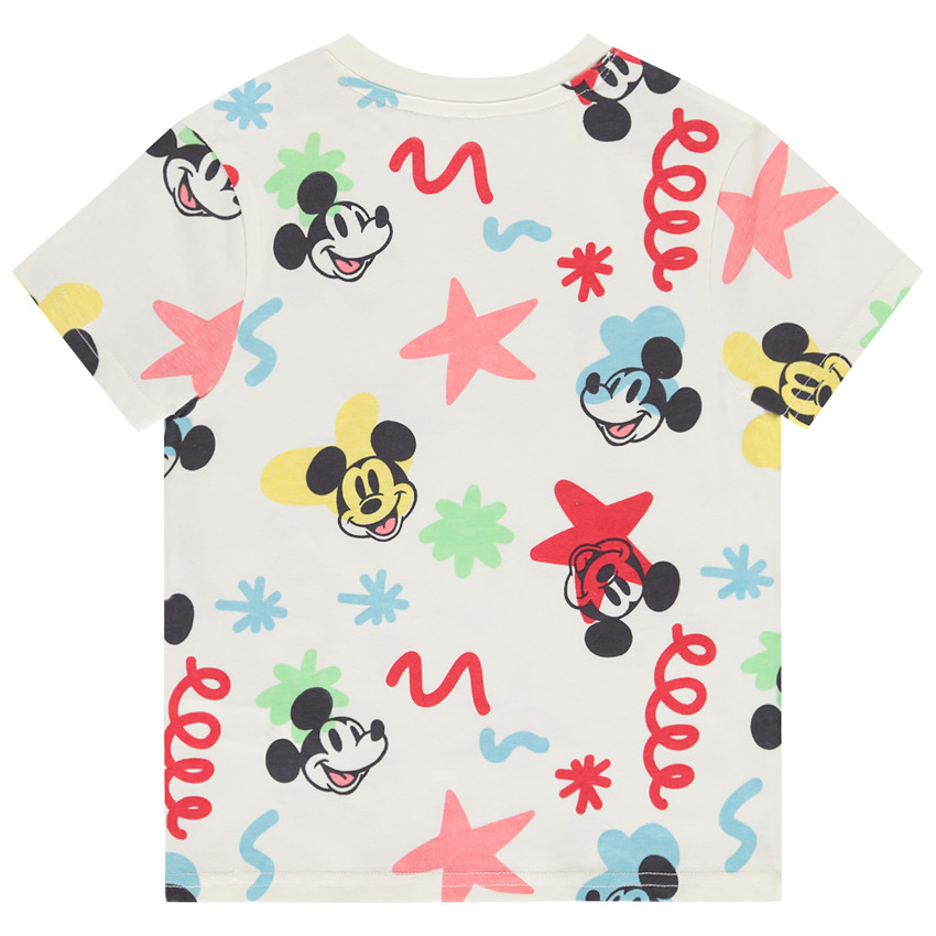 T-shirt manches courtes imprimé Mickey Disney pour garçon 