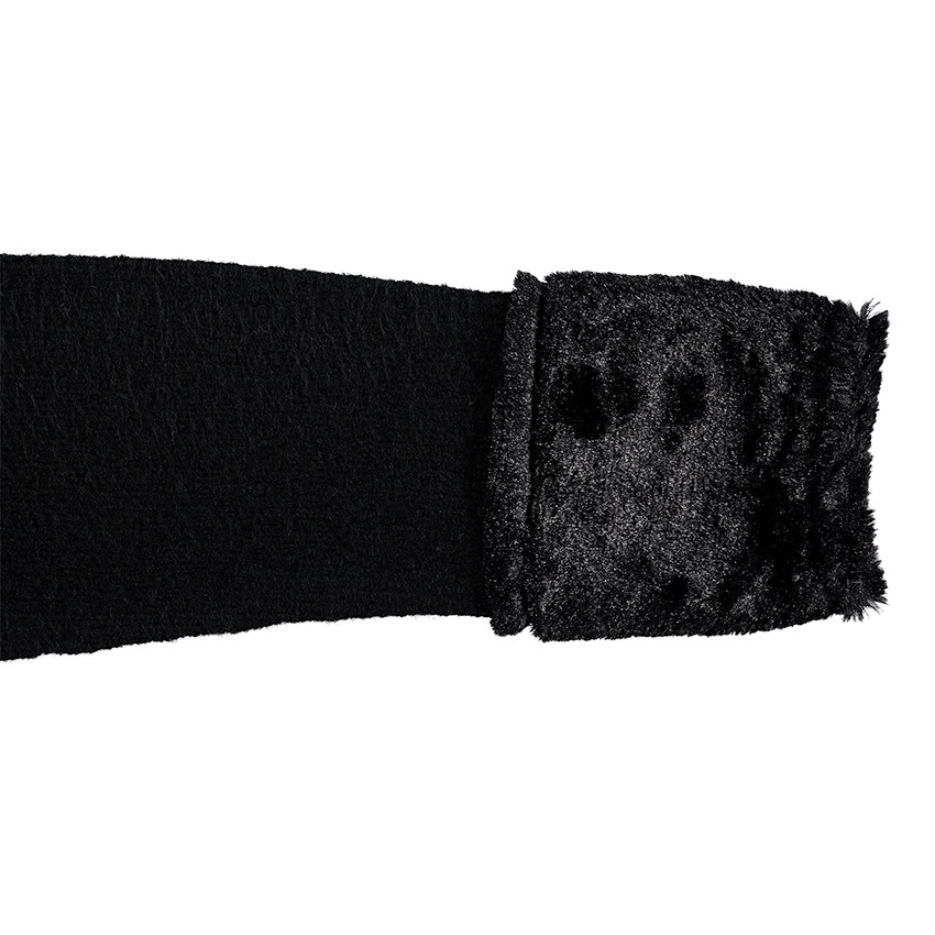 Robe manches longues en tricot avec fausse fourrure 