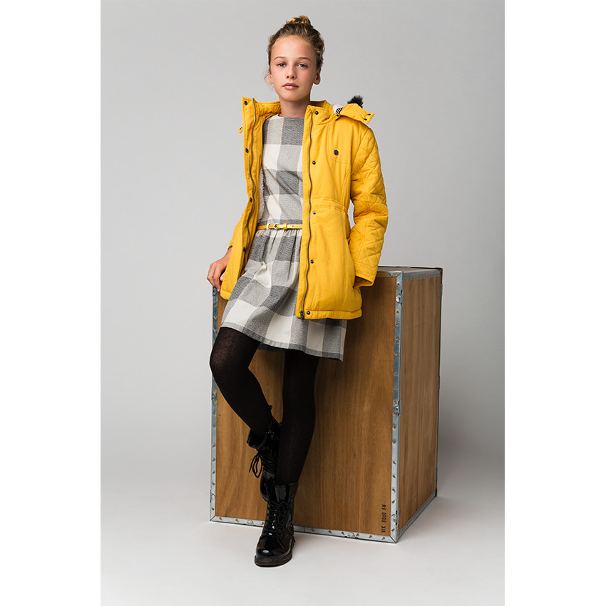 Junior - Robe à carreaux oversize avec ceinture amovible 