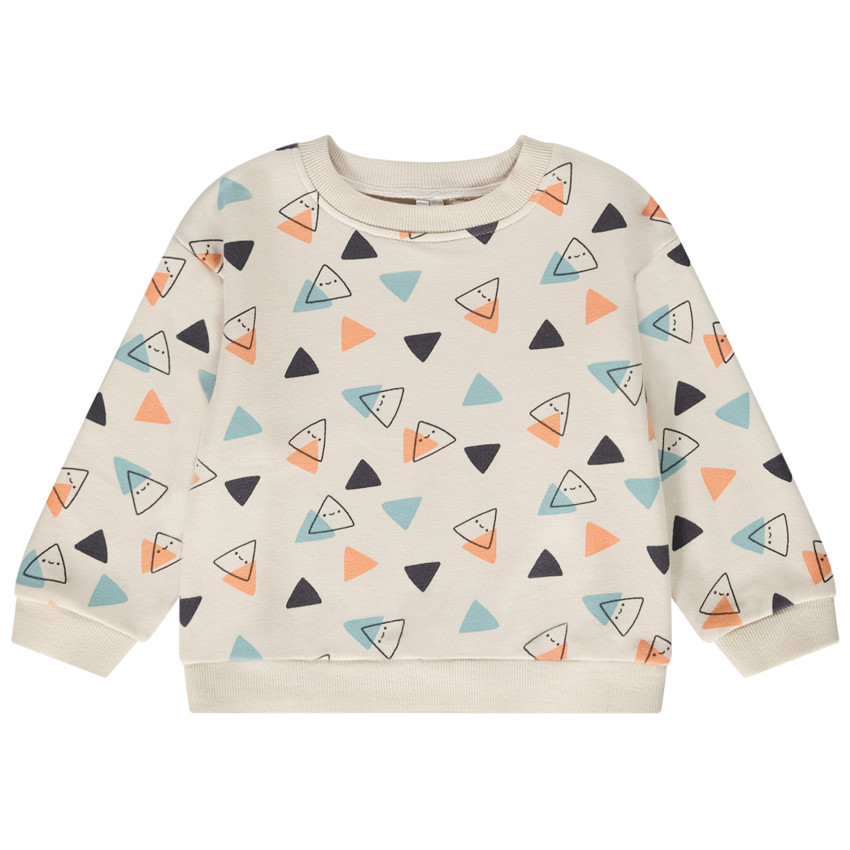 Sweat oversize imprimé triangles pour bébé garçon