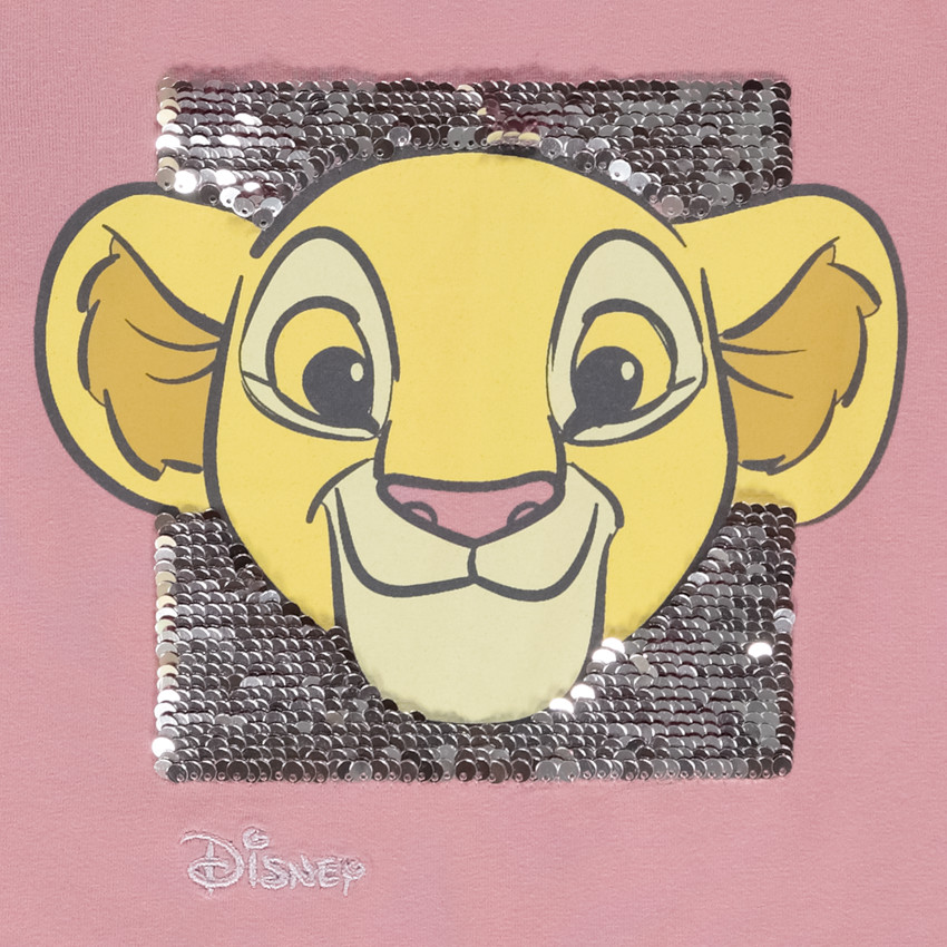 T-shirt manches longues print Nala Disney à sequins magique pour fille 