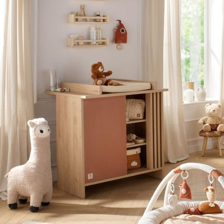 Plan à langer pour commode Tokyo aspect chêne suave 