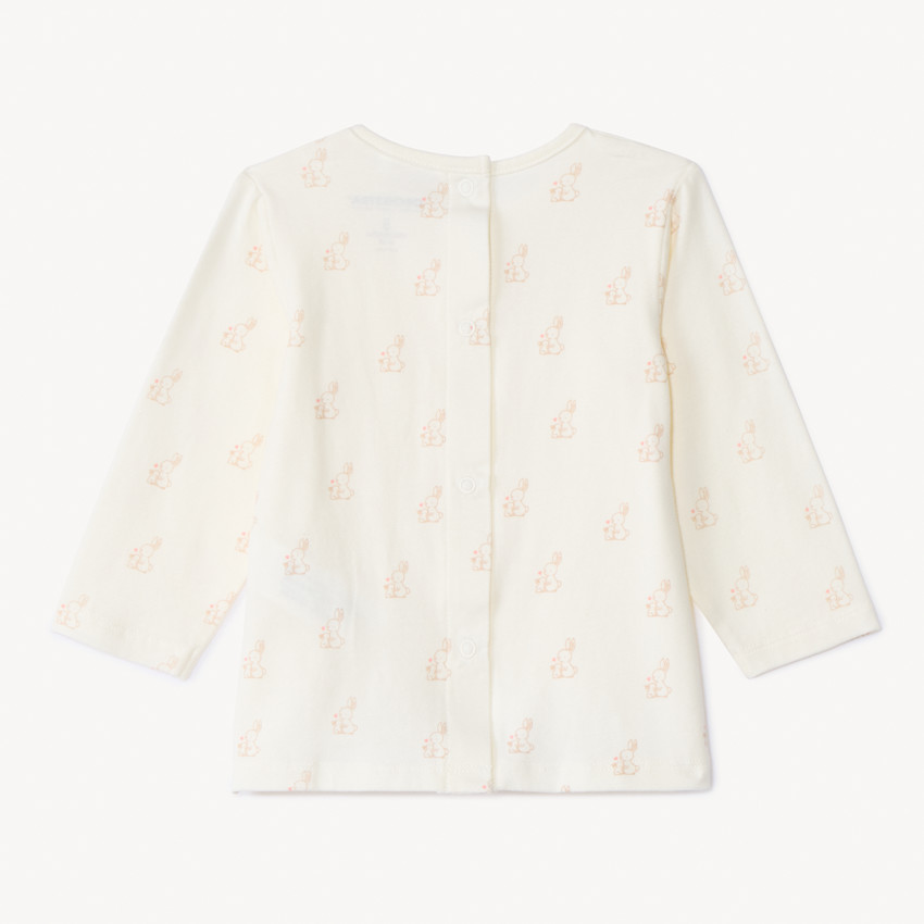 Ensemble 2 pièces avec salopette pointelle pour bébé fille 