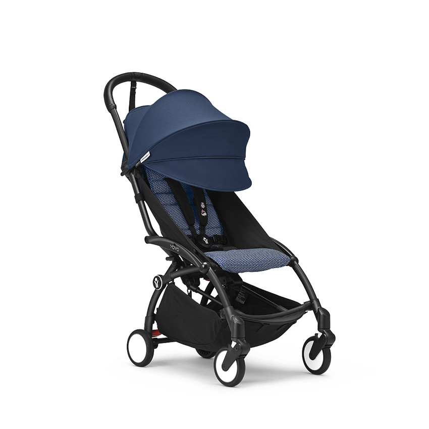 Poussette Stokke® YOYO³ à partir de 6 mois - cadre noir/bleu Air France 