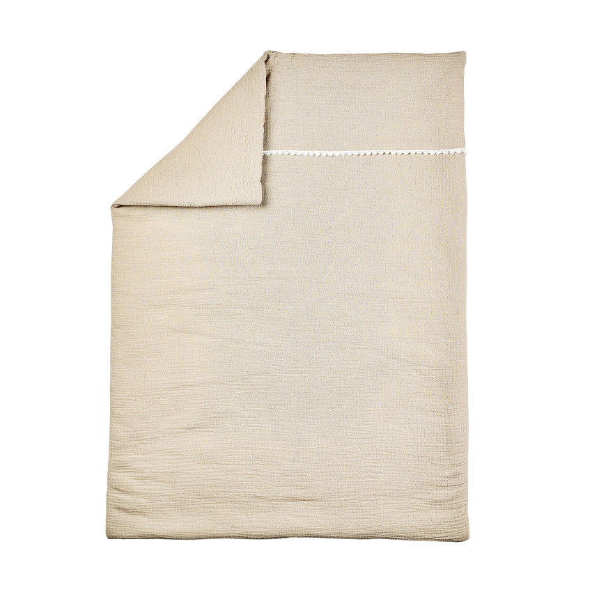Couverture - gaze de coton - Fanfan - Sable - 75x100 cm