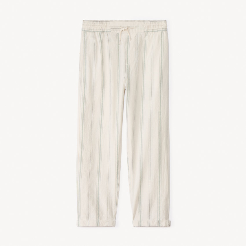 Pantalon droit en toile rayée pour garçon