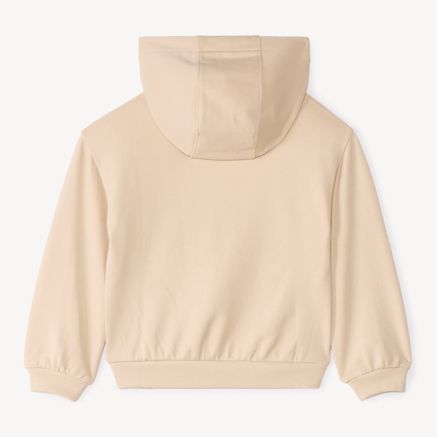 Sweat molleton oversize à capuche et patchs pour fille 