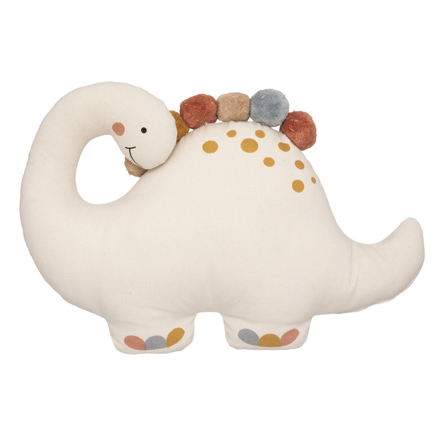 Coussin dinosaure avec pompons 