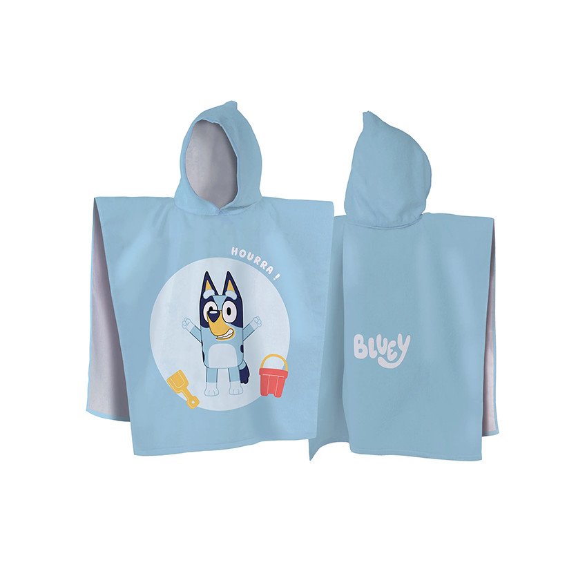 Poncho de bain imprimé Bluey 60 x 120 cm 