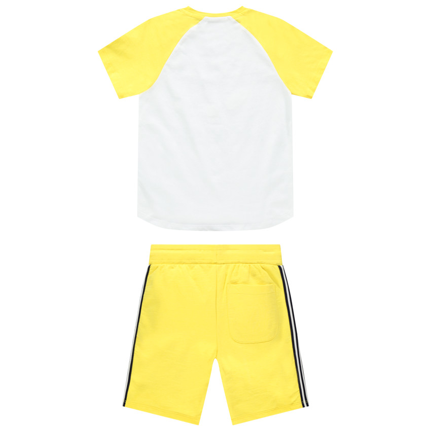 Ensemble t-shirt print Mickey Disney et bermuda à bandes 