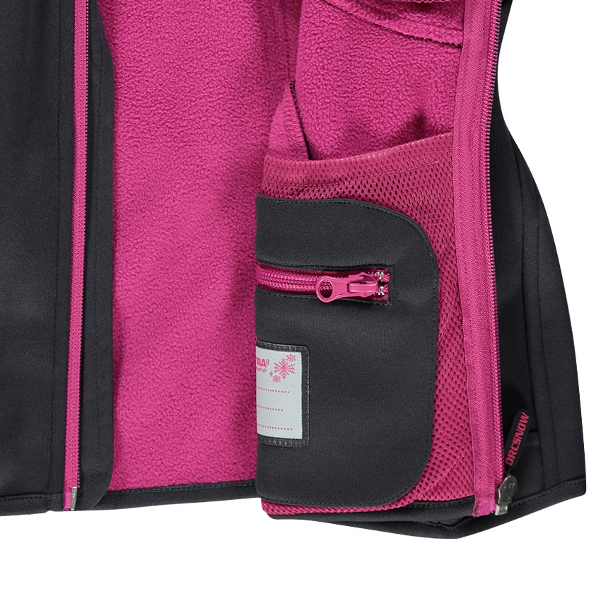 Junior - Veste de ski (softshell) doublée micropolaire à capuche amovible  