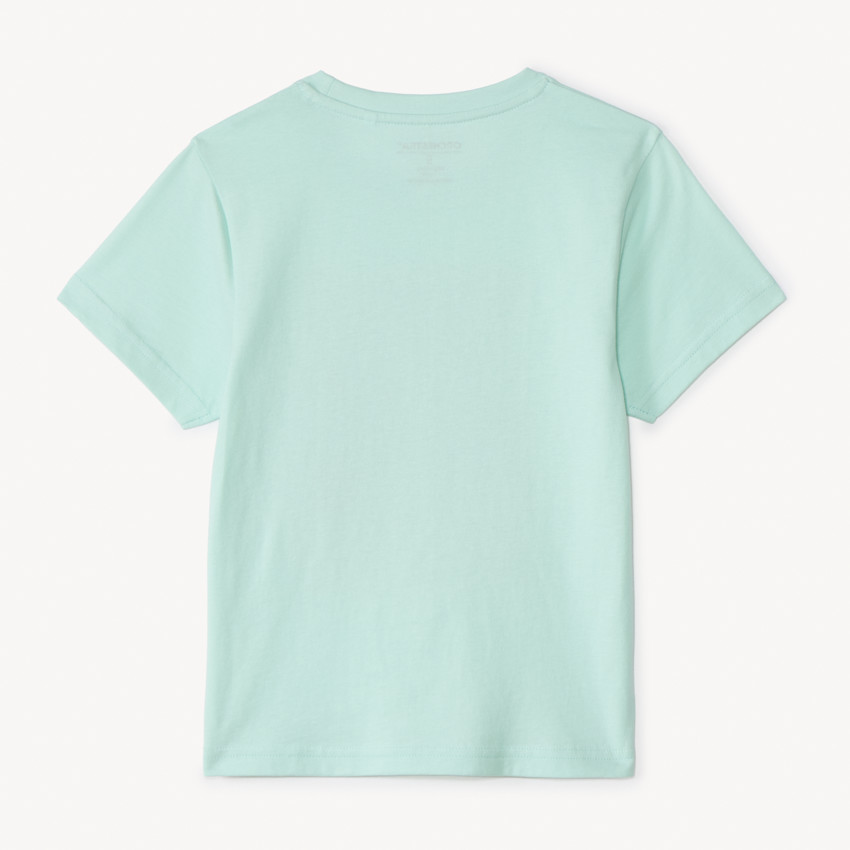 T-shirt manches courtes uni print fantaisie pour garçon 