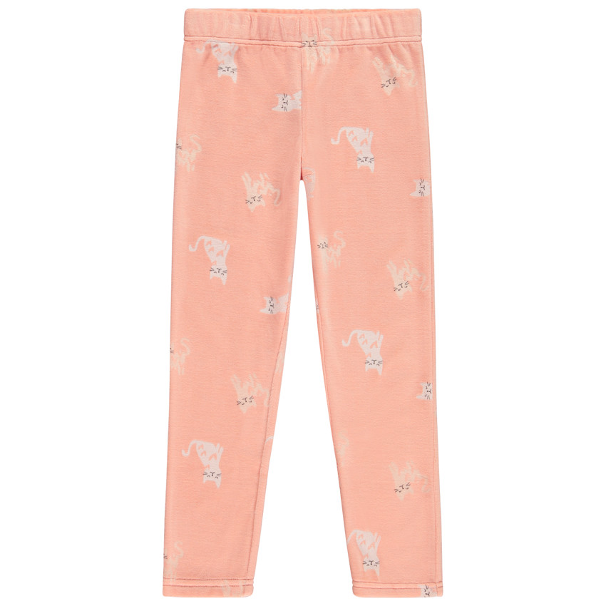 Set pyjama 2 pièces en velours motifs chat pour fille 