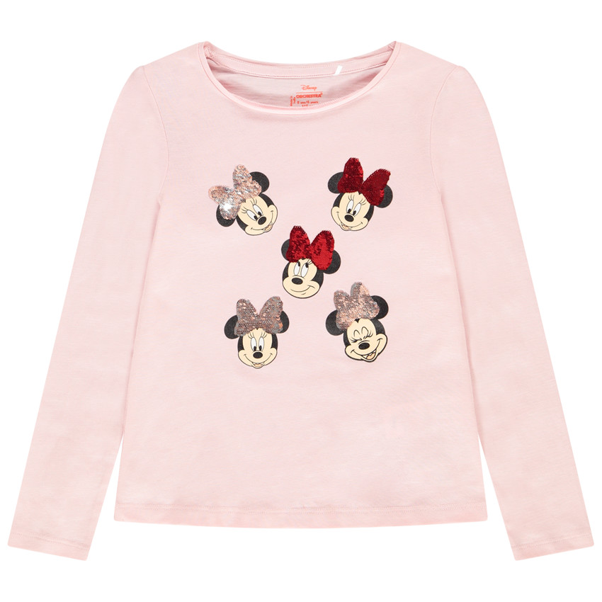 T-shirt manches longues Minnie Disney pour fille 