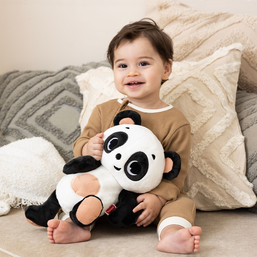 Peluche veilleuse snuggly Buddy Panda black & white 