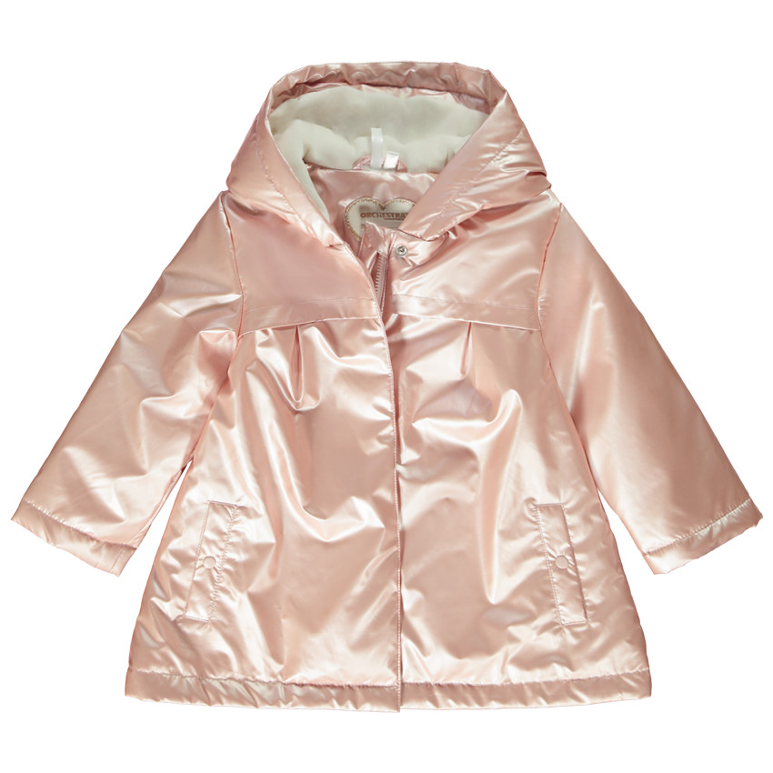 Parka gomme déperlante effet nacré pour bébé fille