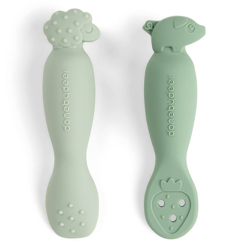 Set de 2 cuillères d’apprentissage Tiny Farm Vert 