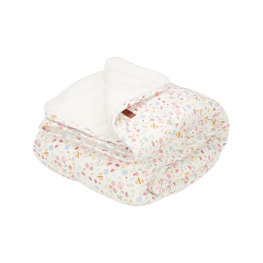 Couverture de lit bébé 110 x 140 cm Flowers & Butterflies 
