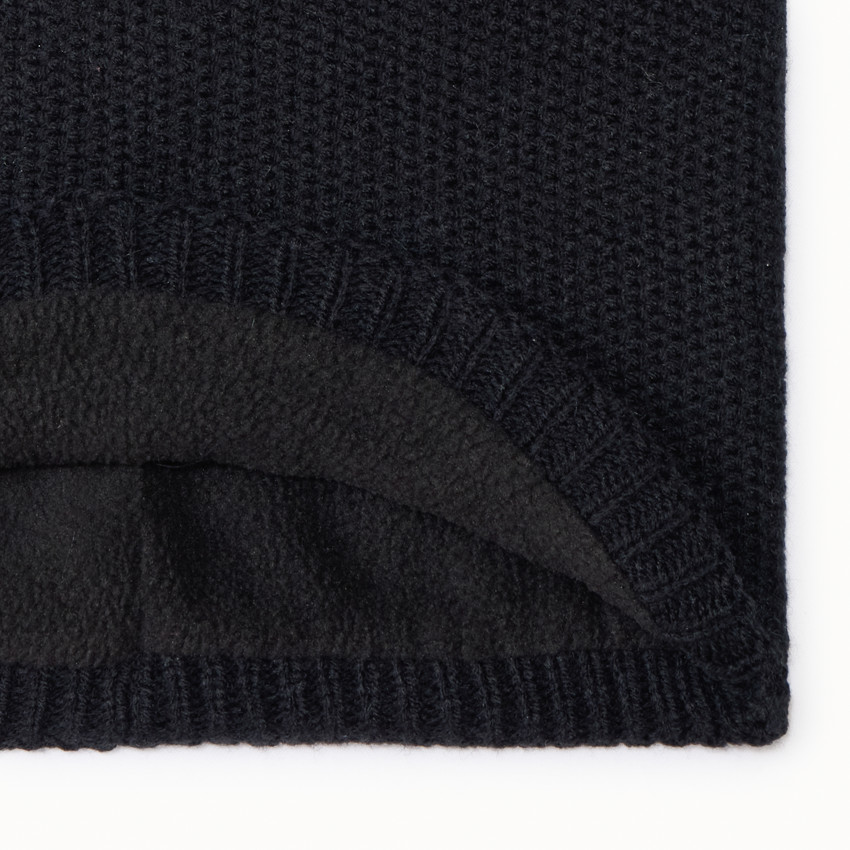 Snood uni en tricot avec doublure micropolaire  
