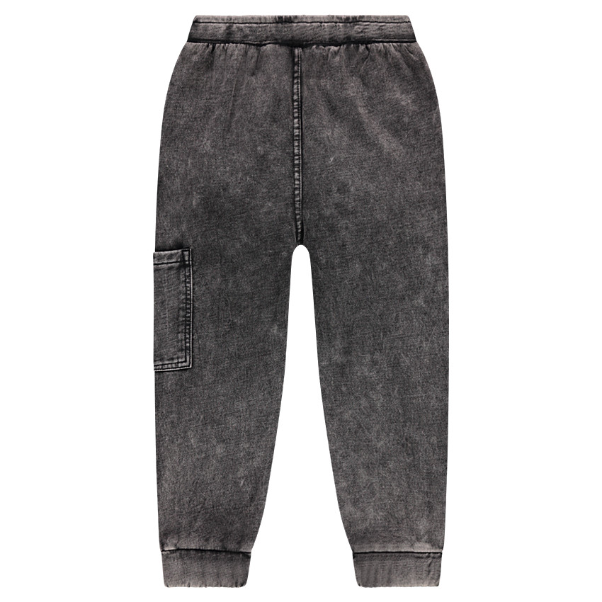 Pantalon de jogging en molleton léger effet surteint à poches 