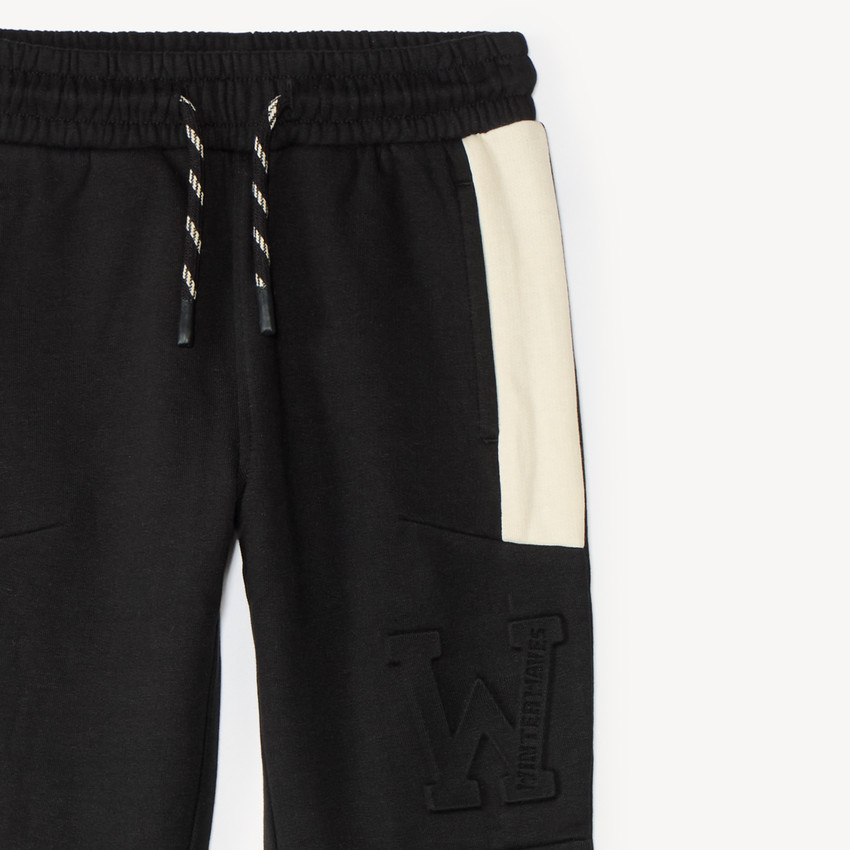 Pantalon jogging garçon en molleton colorblock 